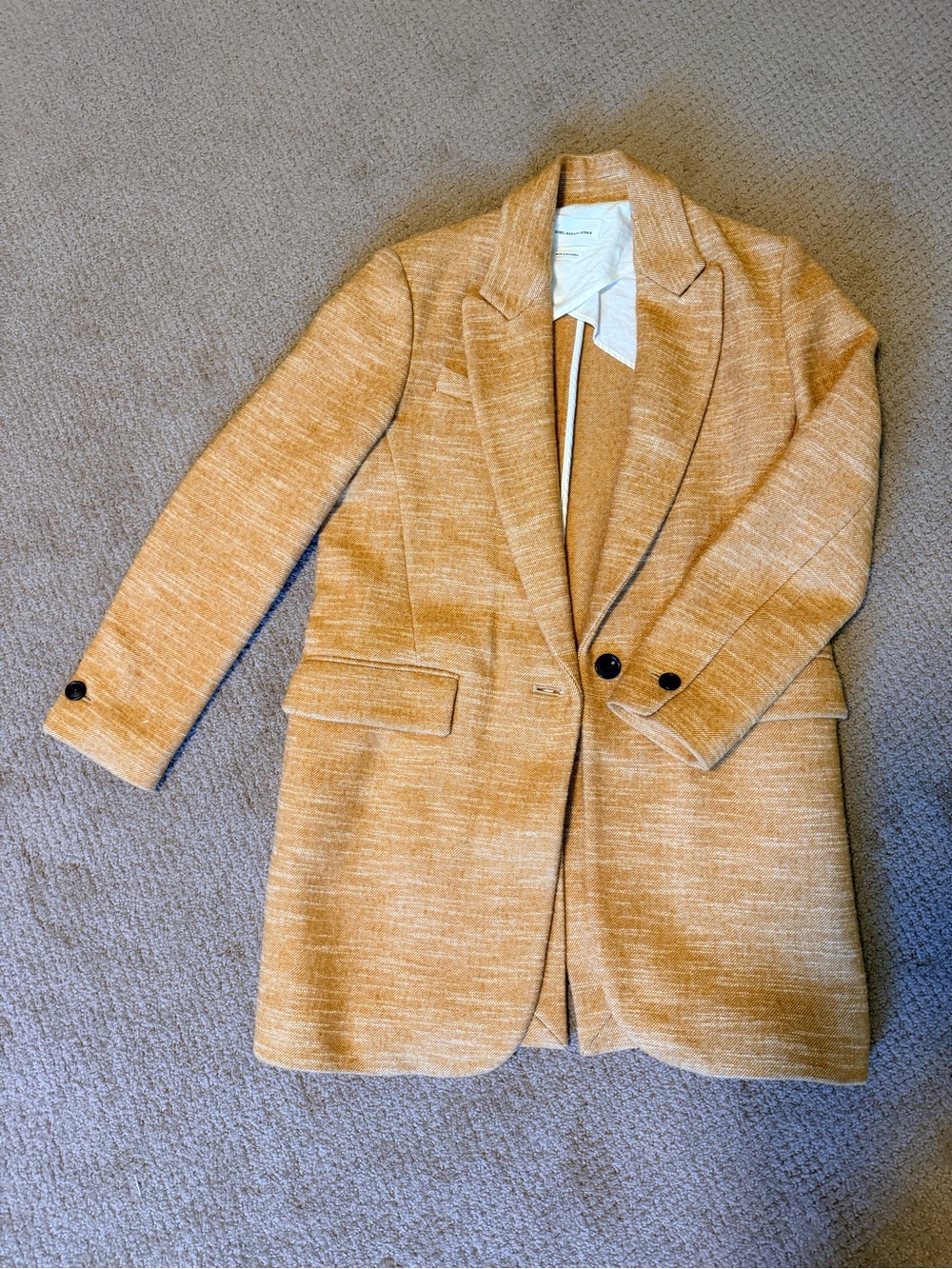 Isabel Marant Etoile Textured Single-Breasted Oversized Blazer